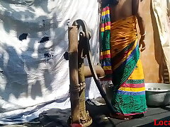 Village Married Wife Sex In Bath With Saree in Outdoor (Official video By Localsex31)