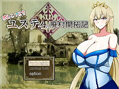 Abandoned village reclamation of Princess Ponkotsu Justy [PornPlay Hentai game] Ep.1 Lazy princess with giant breasts